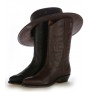 Brown leather Mexican cowboy boots