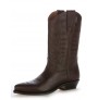 Brown leather Mexican cowboy boots