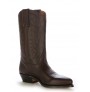 Brown leather Mexican cowboy boots