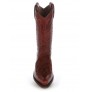 Burgundy leather Mexican cowboy boots