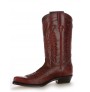 Burgundy leather Mexican cowboy boots