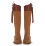 Bottes équitation cuir camel à brides