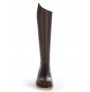 Custom-made brown leather riding boots with an anatomic cut