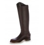 Brown leather riding boots with an anatomic cut