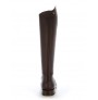 Brown leather riding boots with an anatomic cut