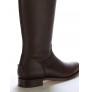 Brown leather riding boots with an anatomic cut