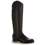 Black leather riding boots with an anatomic cut