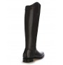 Black leather riding boots with an anatomic cut