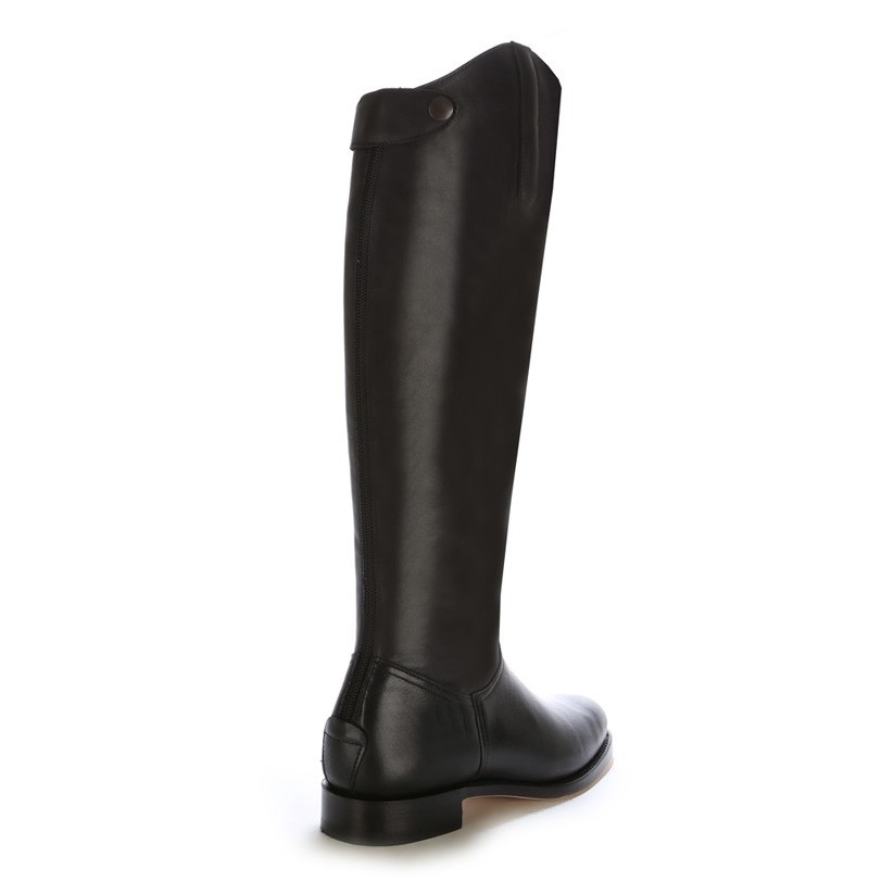 Black leather dressage boot for horse riding Black leather horse riding ...