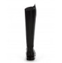 Black leather riding boots with an anatomic cut