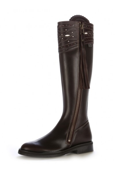 Bottes équitation cuir camel à brides Bottes équitation cuir camel à brides