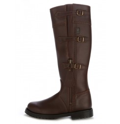 Leather hunting boots with bridles