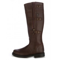 Leather hunting boots with bridles