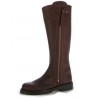 Dark brown leather hunting boots