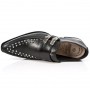 Santiags homme cuir et serpent noir talon acier