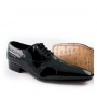 Black patent leather shoes for men 