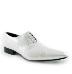 White patent leather shoes for men 