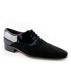 Black patent leather shoes for men 