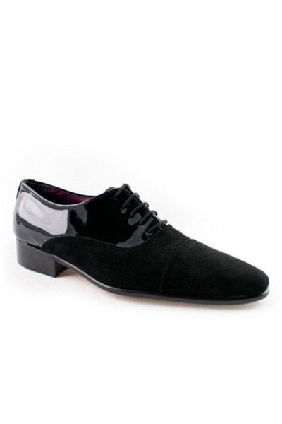 Elegant patent leather and suede oxford shoes MENS DRESS SHOES WITH LACES