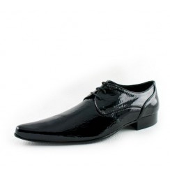 Black patent leather shoes for men 