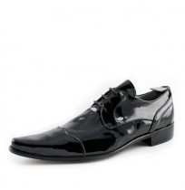 Black patent leather wedding shoes 