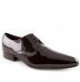 Maroon patent leather shoes for men 