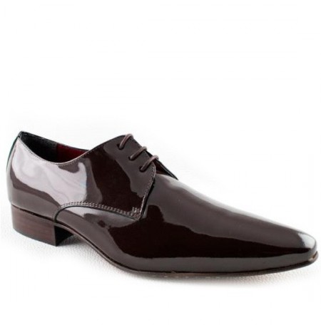 Maroon patent leather shoes for men 