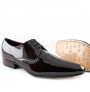 Maroon patent leather shoes for men 