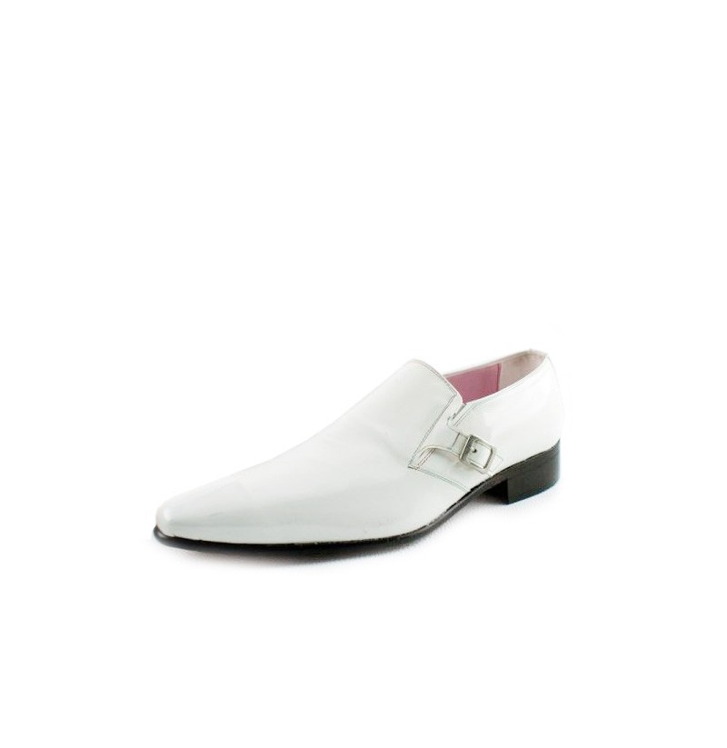 Mens leather deals shoes with buckles