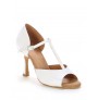 Elegant white leather "salomé" shoes