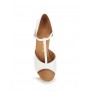 Elegant white leather "salomé" shoes