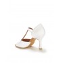 Elegant white leather "salomé" shoes