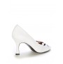 Elegant white leather bridal shoes