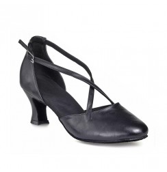 Black leather comfort shoes