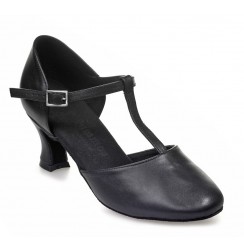 Black leather comfort shoes