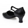 Black leather comfort shoes