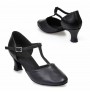 Black leather comfort shoes