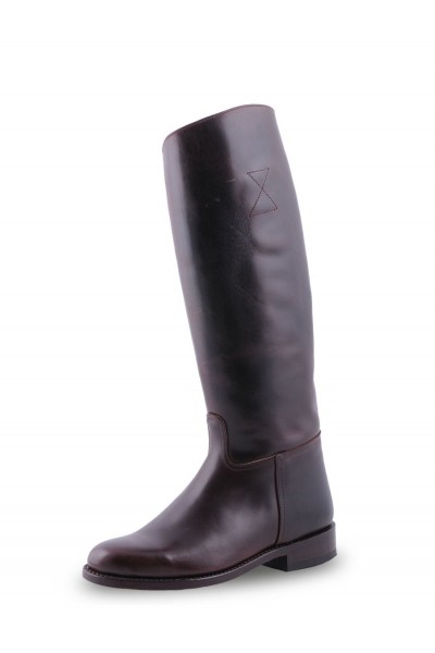 Brown leather riding boots