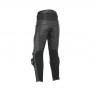 Pantalon moto cuir noir et bleu