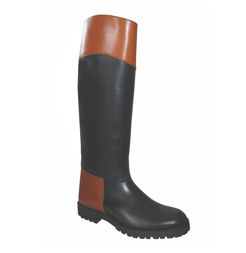plain black leather riding boots