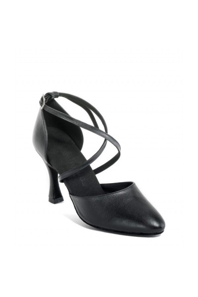 Black leather comfort shoes