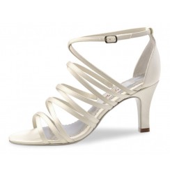 Ivory satin bridal sandals