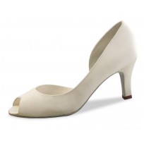 Elegant ivory closed toe heels for brides on sale