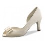  Ivory satin bridal pump