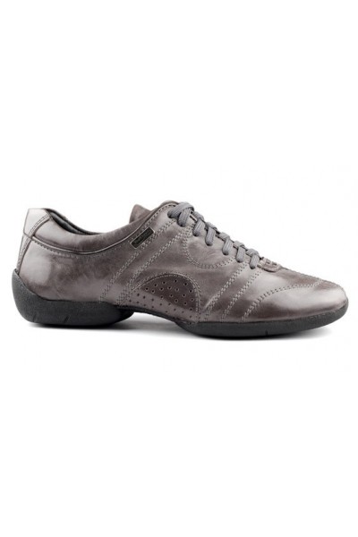 grey leather casual shoes