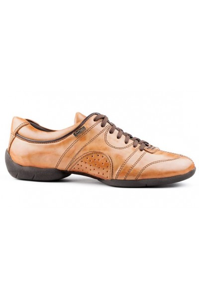 Camel leather sneakers