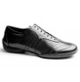 Black leather man sneakers