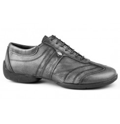 Grey leather man sneakers