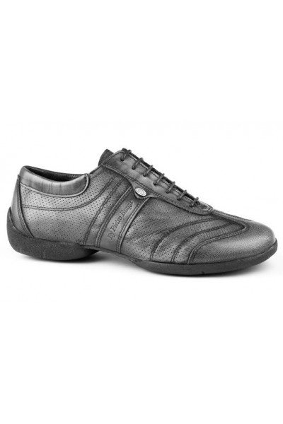 Grey leather man sneakers