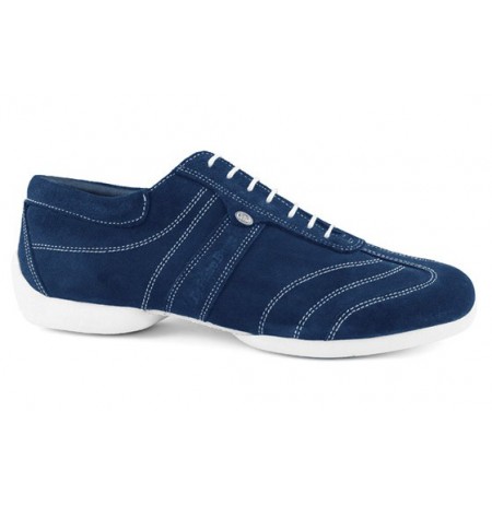 Navy blue nubuck sneakers for men